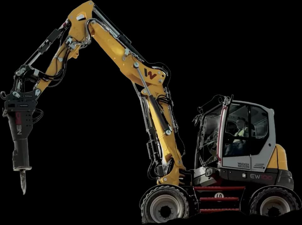 Wacker Neuson EW100 mobiele graafmachine huren